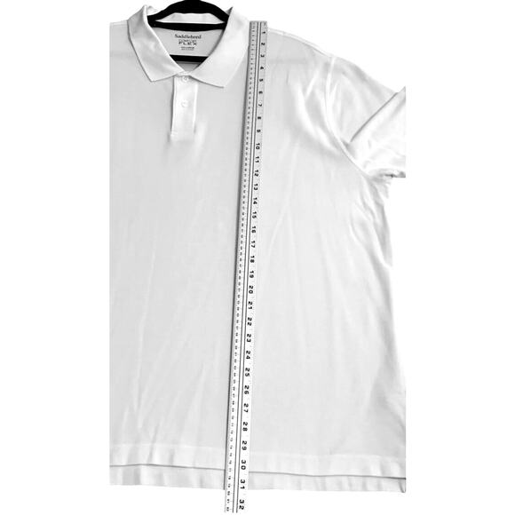 Lot of 3 Saddlebred Comfort Flex Mens Shirts XXL 2 Button Close White Blue Black - Picture 9 of 14